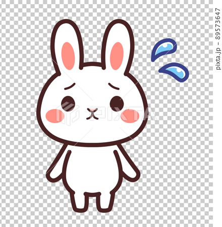 Illustration of a cute rabbit in trouble - Stock Illustration ...