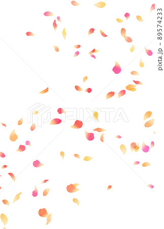 背景素材_水彩_花吹雪_赤 89574233