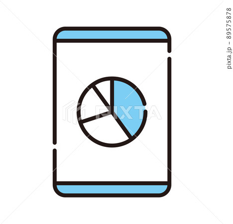 タブレット　アイコン　円グラフ 89575878