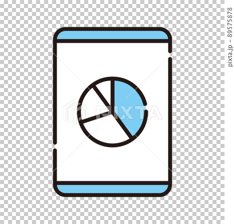 タブレット　アイコン　円グラフ 89575878