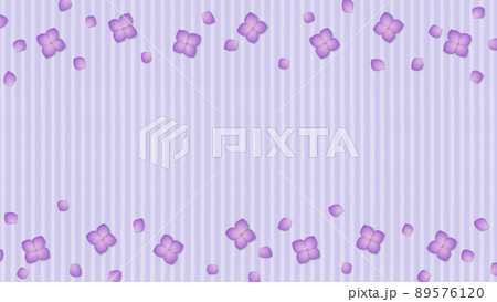 紫陽花の花びらを飾った背景デザインのイラスト素材 5761