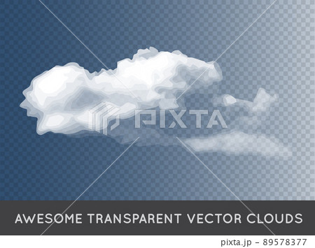 Transparent Vector Clouds can be used with any background 89578377