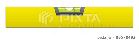Yellow Metal Bubble Level Vector Isolated on White Background 89578492