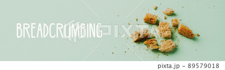 text breadcrumbing, web banner format 89579018