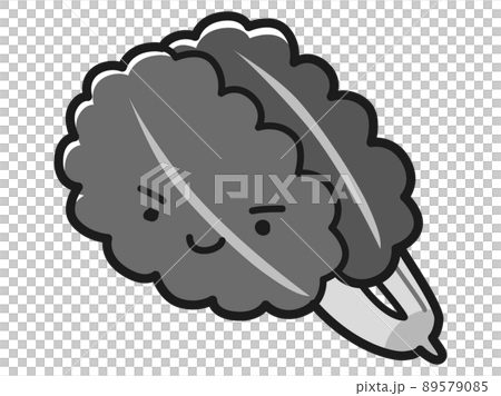 Spinach character illustration (black and white) Spinach character illustration (black and white) 89579085