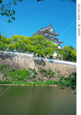 【続日本100名城】岸和田城 復興天守と内堀の初夏の風景1 大阪府岸和田市 【続日本100名城】岸和田城 復興天守と内堀の初夏の風景1 大阪府岸和田市 89579229