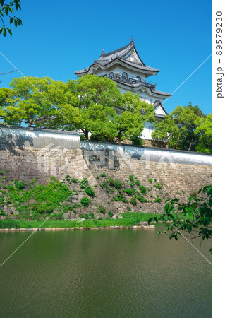 【続日本100名城】岸和田城 復興天守と内堀の初夏の風景2 大阪府岸和田市 【続日本100名城】岸和田城 復興天守と内堀の初夏の風景2 大阪府岸和田市 89579230