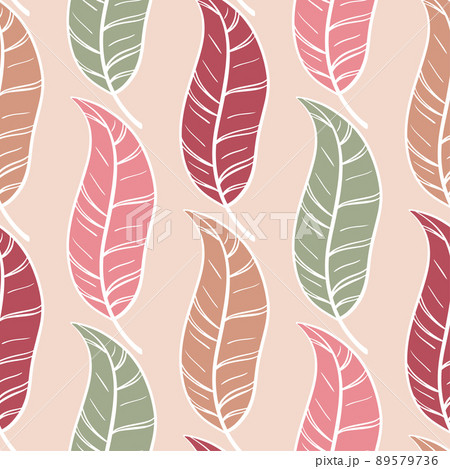 Multicolored feathers vintage seamless pattern Multicolored feathers vintage seamless pattern 89579736