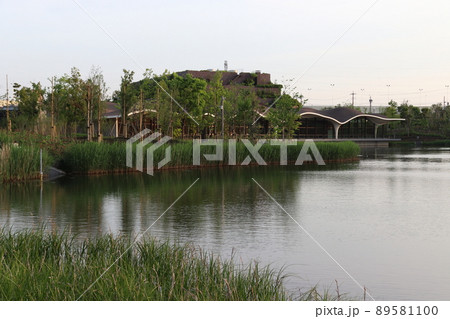 イイナパーク川口より望む、川口市めぐりの森（火葬場） 89581100