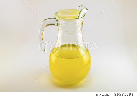 Glass with orange juice on white background Glass with orange juice on white background 89581292