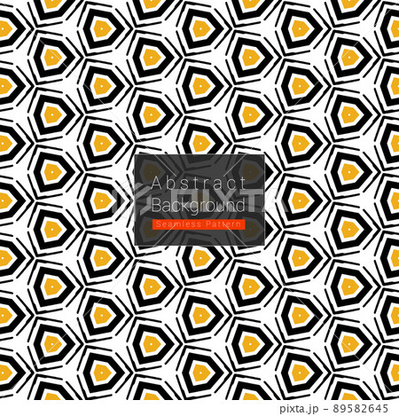 Square seamless pattern from black and yellow pyramid 89582645