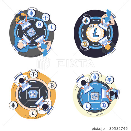 Cryptocurrency exchange platform and blockchain. Bitcoin mining, exchange platform, investment technology 89582746