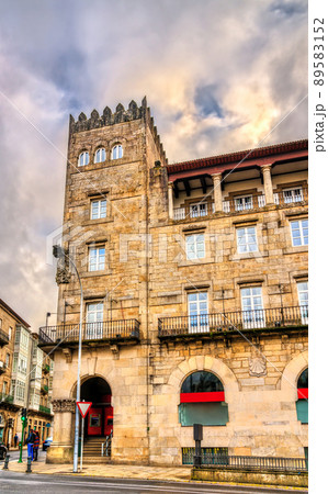 Traditional architecture of Santiago de Compostela. UNESCO world heritage in Galicia, Spain 89583152