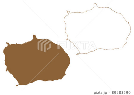 Bouvet island (Kingdom of Norway, Dependent territory of Norway) map vector illustration, scribble sketch Bouvetoya map 89583590