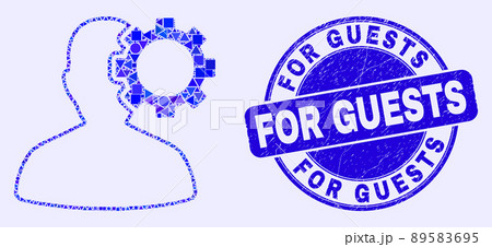 Blue Grunge For Guests Seal and User Options Gear Mosaic 89583695