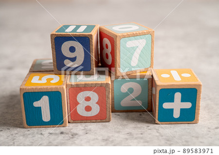 Math number colorful on white background, education study mathematics learning teach concept. Math number colorful on white background, education study mathematics learning teach concept. 89583971