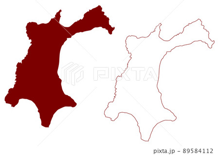 North Ronaldsay island (United Kingdom of Great Britain and Northern Ireland, Scotland, Orkney) map vector illustration, scribble sketch Isle of Raghnallsaigh a Tuath map 89584112