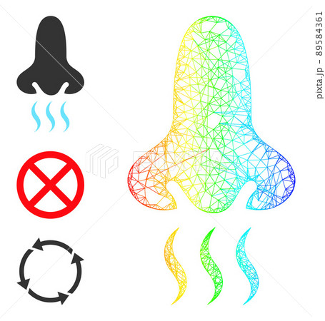 Rainbow Gradient Irregular Mesh Snuff Icon 89584361