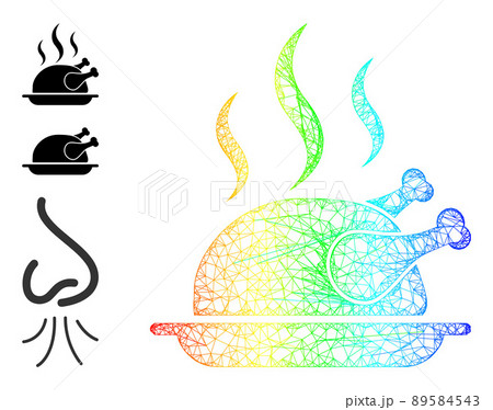 Spectrum Gradient Net Mesh Fried Chicken Aroma Icon Spectrum Gradient Net Mesh Fried Chicken Aroma Icon 89584543