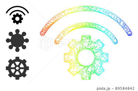 Spectrum Gradient Irregular Mesh Radio Industry Icon 89584842