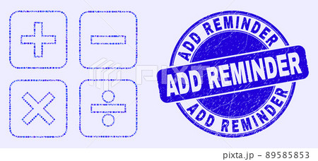 Blue Grunge Add Reminder Seal and Calculator Mosaic Blue Grunge Add Reminder Seal and Calculator Mosaic 89585853