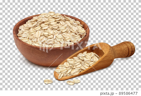 オートミール オーツ麦 イラスト リアル セット 89586477