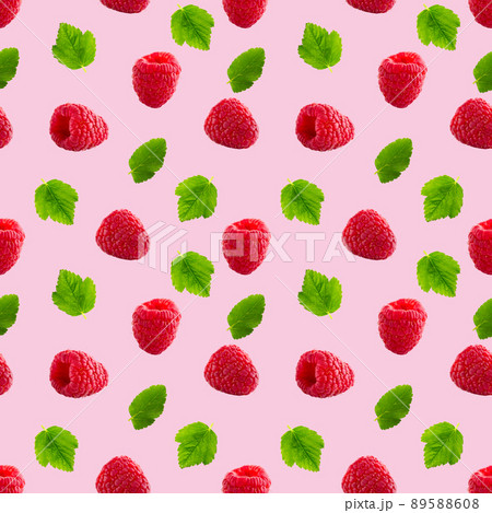Seamless pattern with raspberry. Berries abstract background. Raspberry pattern for package design Seamless pattern with raspberry. Berries abstract background. Raspberry pattern for package design 89588608