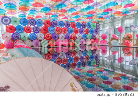 福島県猪苗代町　猪苗代ハーブ園のアンブレラスカイ 89589533