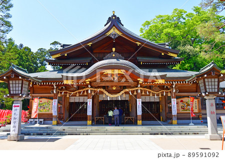 宮城県 岩沼市 新緑の竹駒神社 拝殿 宮城県 岩沼市 新緑の竹駒神社 拝殿 89591092