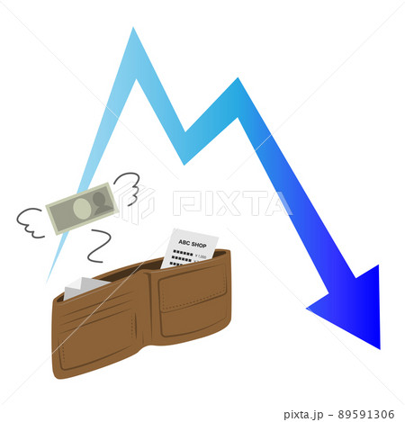 空っぽの財布3・矢印下降 空っぽの財布3・矢印下降 89591306