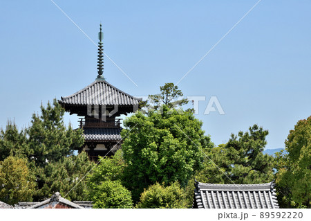 法起寺(三重塔)　【奈良県生駒郡斑鳩町】 89592220