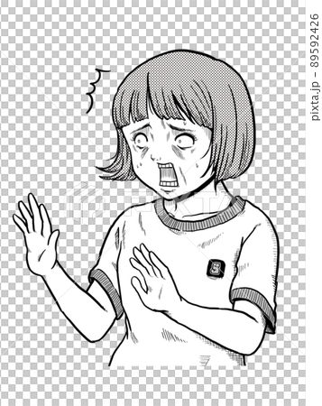 驚いてる女の子 89592426