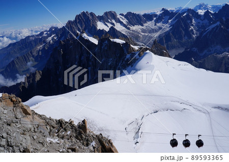 フランス、シャモニーモンブラン展望台からの絶景 フランス、シャモニーモンブラン展望台からの絶景 89593365