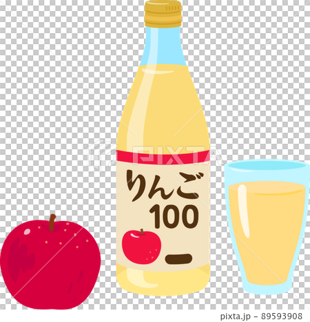 ビン入りのリンゴジュース 89593908
