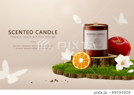 Organic scented candle ad template Organic scented candle ad template 89593926