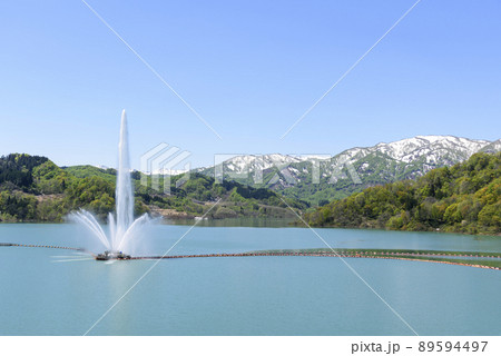 月山湖 大噴水 月山湖 大噴水 89594497