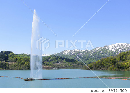 月山湖 大噴水 月山湖 大噴水 89594500
