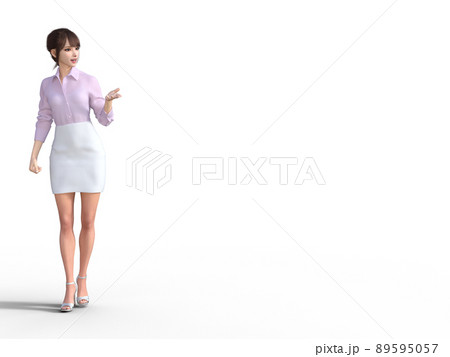 ご案内する日本人OL（全身） 89595057