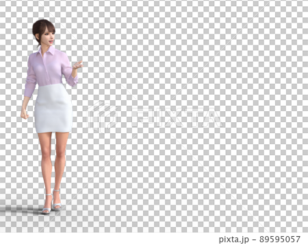 ご案内する日本人OL（全身） 89595057