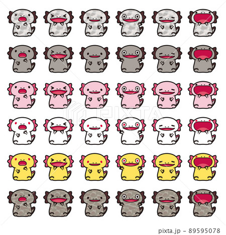 ウーパールーパー 6色 6タイプ セット 89595078