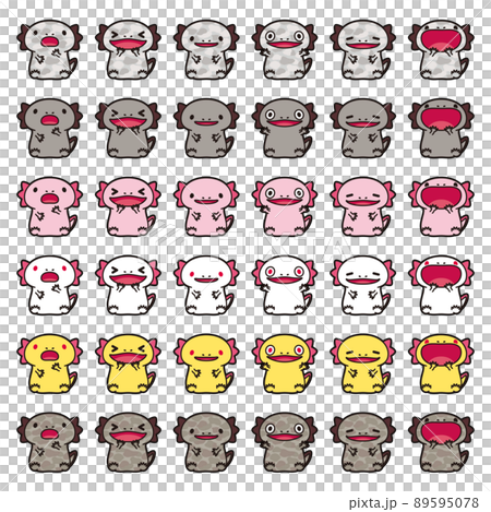 Axolotl 6 colors 6 types set Axolotl 6 colors 6 types set 89595078