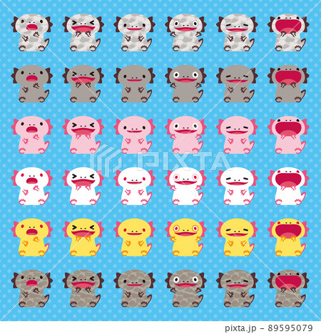 ウーパールーパー 6色 6タイプ セット 89595079