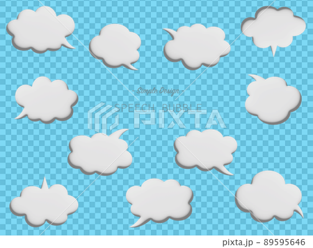簡單的 3D 雲氣球框架集 簡單的 3D 雲氣球框架集 89595646