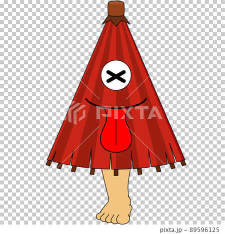 気絶する唐傘お化けのイラストのイラスト素材 [89596125] - PIXTA