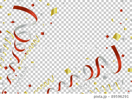 Christmas campaign material / diagonal / cracker / vector / red gold and silver / year-end / first sale / sale 89596291