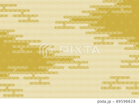 和柄模様 イラスト: エ霞 鹿の子絞り 麻の葉 青海波 89596628