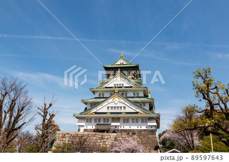 大阪城と満開の桜 大阪城と満開の桜 89597643