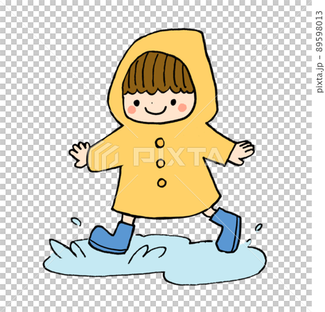 一個男孩穿著河童的插圖 一個男孩穿著河童的插圖 89598013