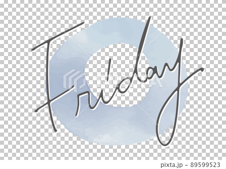 手書きの曜日アイコン_金曜日 89599523