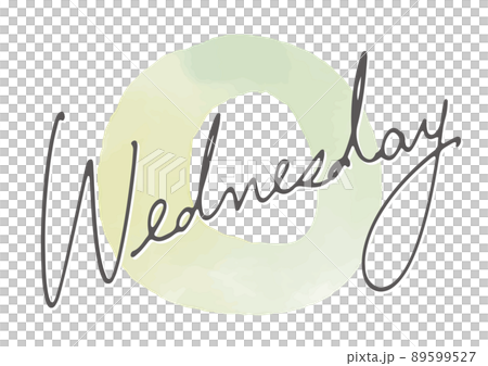Handwritten day of the week icon_Wednesday 89599527